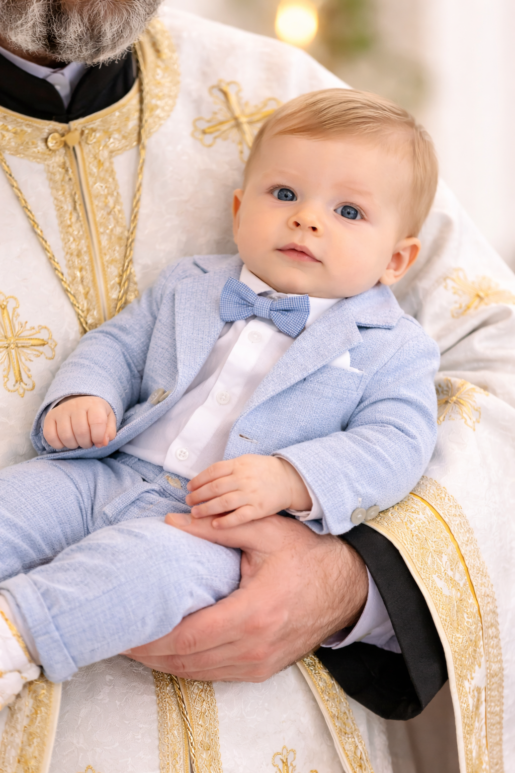 A. Costum Noblesse Baby Blue – Set 5 Piese Băieți Evenimente