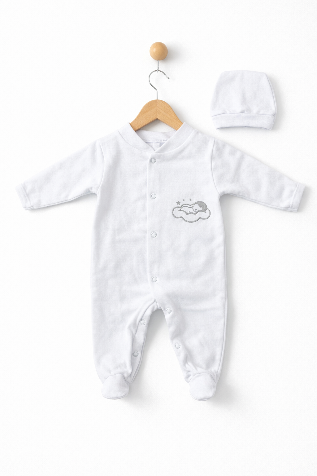 Set Salopetă și Căciuliță Unisex - Multicolor Bebe Nuage - 62 cm