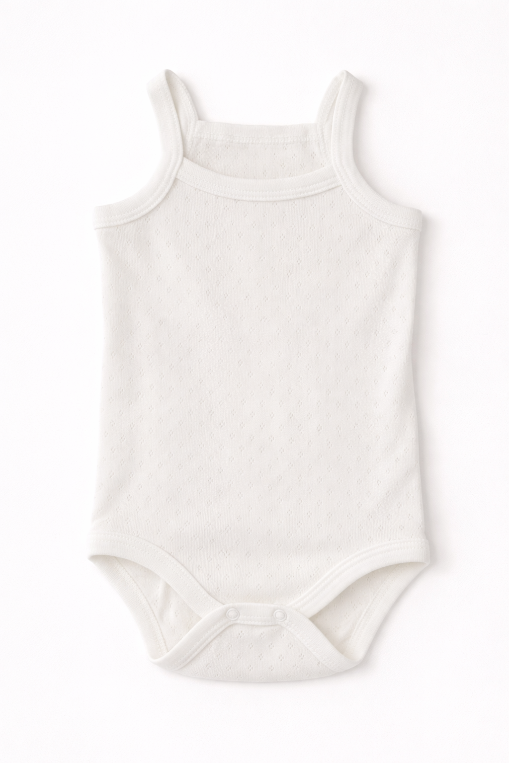 Body cu Bretele Tip Maiou - Alb 68 cm - 80 cm