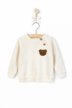 Set 2 piese pentru fetite/baieti – Crem, model Ursulet 3-12 luni