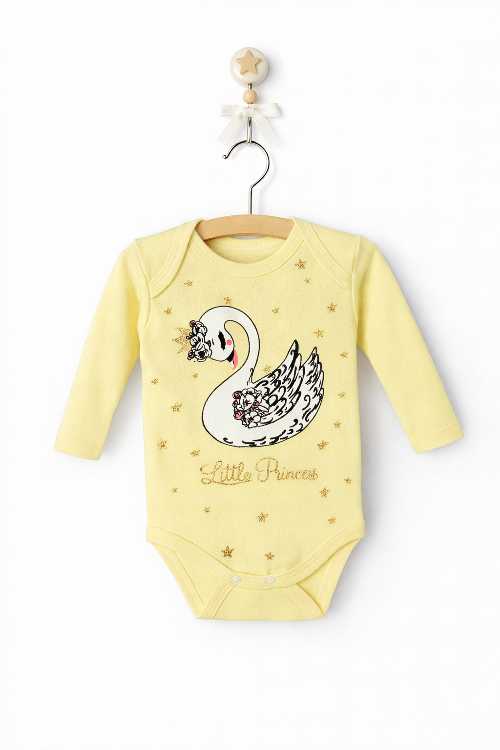 Body Bebe 0- 18 luni, Little Princess , cu Lebădă - 100% Bumbac