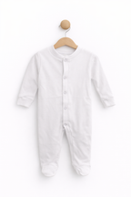 Salopeta Alba Nou-Nascuti 100% Bumbac - Fabricata in Romania