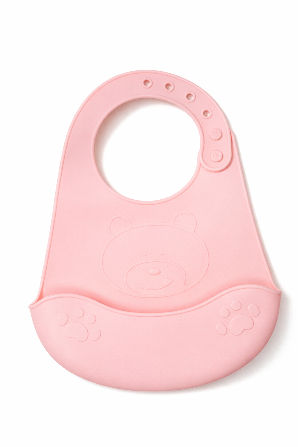 Set Bavetă + Linguriță din 100% Silicon pentru Bebeluși 6+ luni - Roz