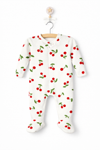 Salopetă Bebe 1-9 luni, cu Cirese - Bumbac 100%