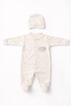Set Salopetă și Căciuliță Unisex - Multicolor Bebe Nuage - 62 cm