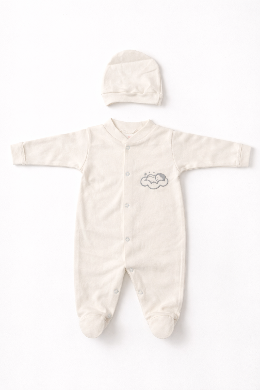 Set Salopetă și Căciuliță Unisex - Multicolor Bebe Nuage - 62 cm