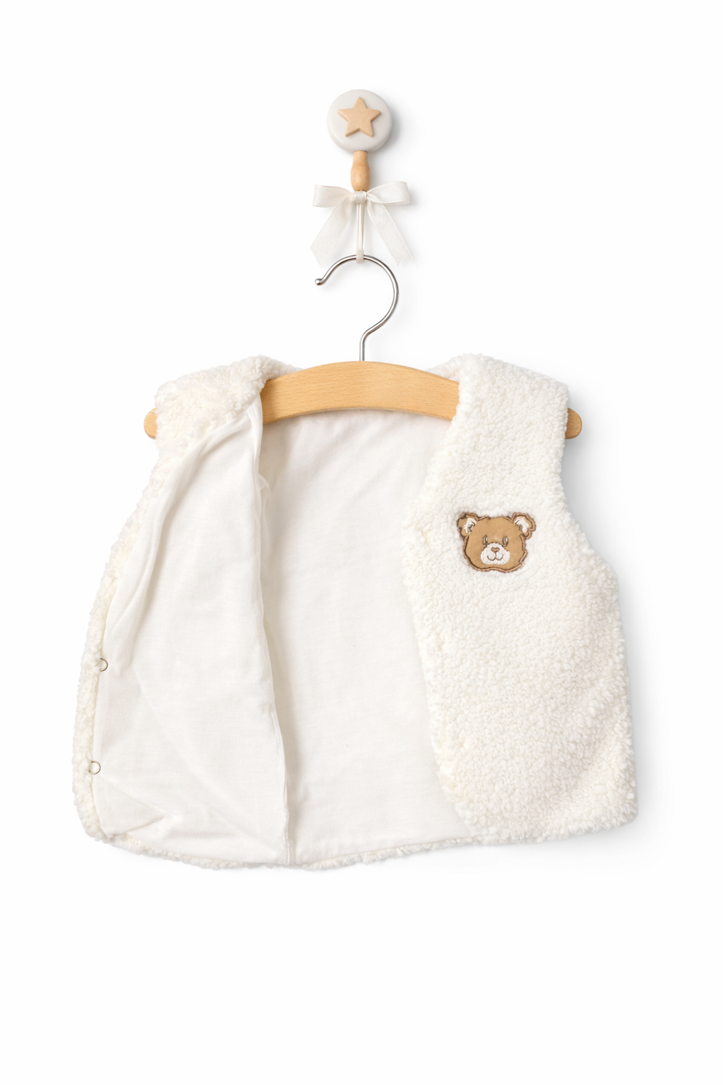 Vestută cocolino pufoasă pentru bebelusi 0-12 luni – model Ursulet