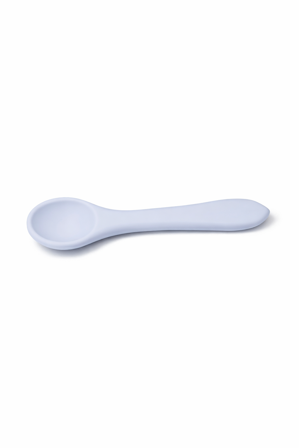 Set Bavetă + Linguriță din 100% Silicon pentru Bebeluși 6+ luni - Albastru Lavandă