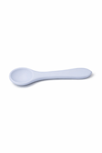 Set Bavetă + Linguriță din 100% Silicon pentru Bebeluși 6+ luni - Albastru Lavandă
