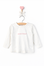 Set 3 piese fetite – pantaloni cu inimioare, bluză „Sweet Heart” si vestă pufoasă 3-9 luni