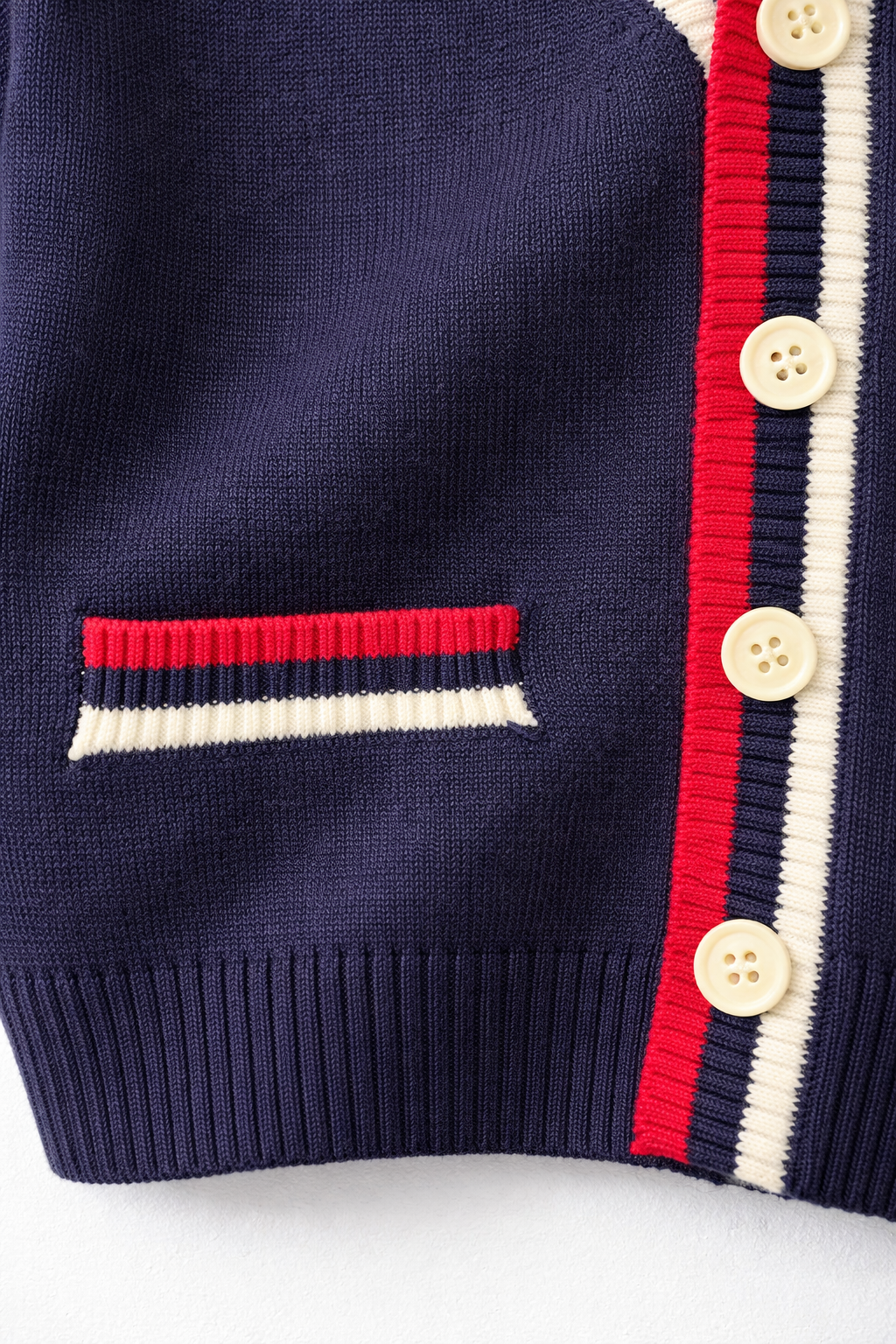 Pulover Premium cu Aplicație Ursuleț - Blue-Navy 80 cm - 120 cm