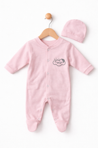Set Salopetă și Căciuliță Unisex - Multicolor Bebe Nuage - 62 cm