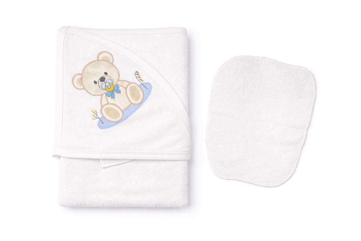 Set Prosop de Baie cu Glugă pentru Copii - Ursuleț