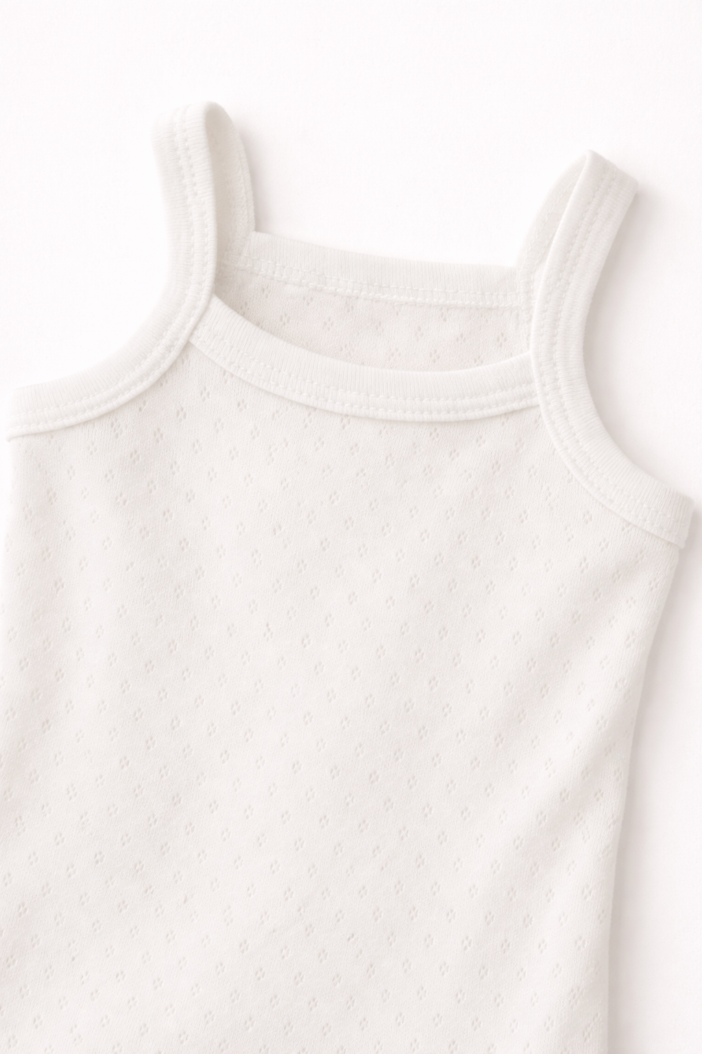 Body cu Bretele Tip Maiou - Alb 68 cm - 80 cm