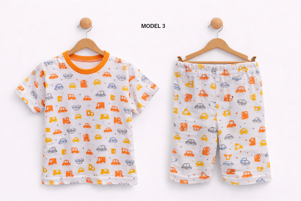 Pijamale de Vara 100%Bumbac -  Fabricat in Romania - 6 luni - 3 ani