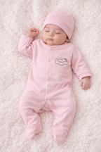 Set Salopetă și Căciuliță Unisex - Multicolor Bebe Nuage - 62 cm