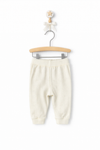 Set 2 piese pentru fetite/baieti – Crem, model Ursulet 3-12 luni