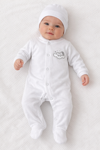 Set Salopetă și Căciuliță Unisex - Multicolor Bebe Nuage - 62 cm
