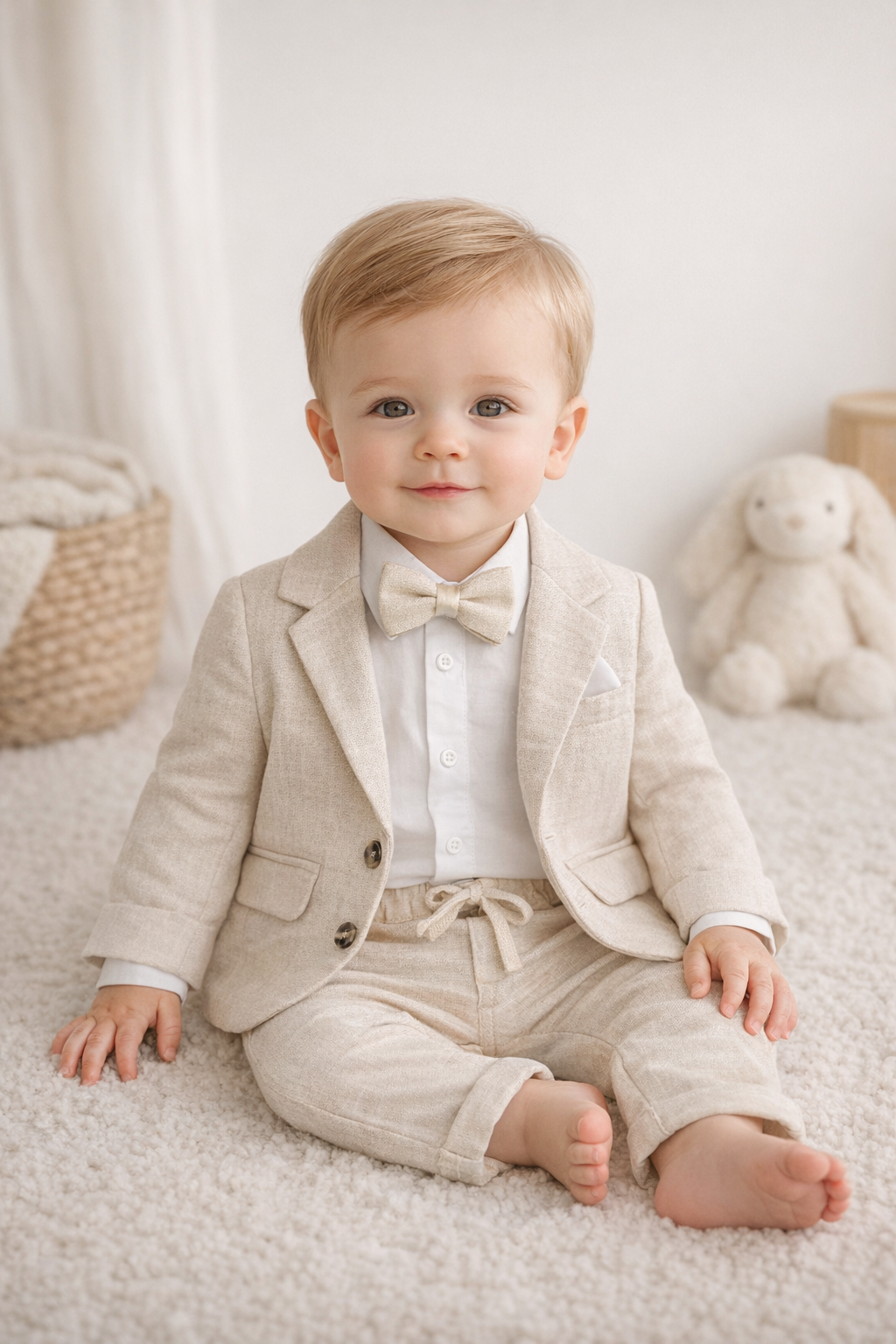Costum Elegant Nobless - Crem- cu Papion