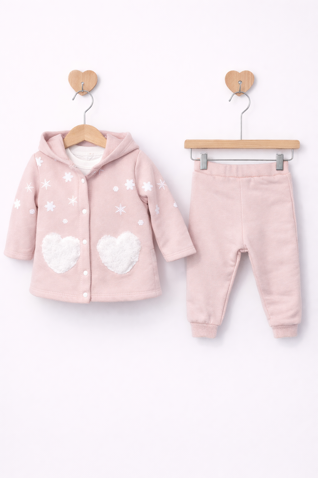 Set 3 piese pentru fetite - fulgi de zapada 6-24 luni