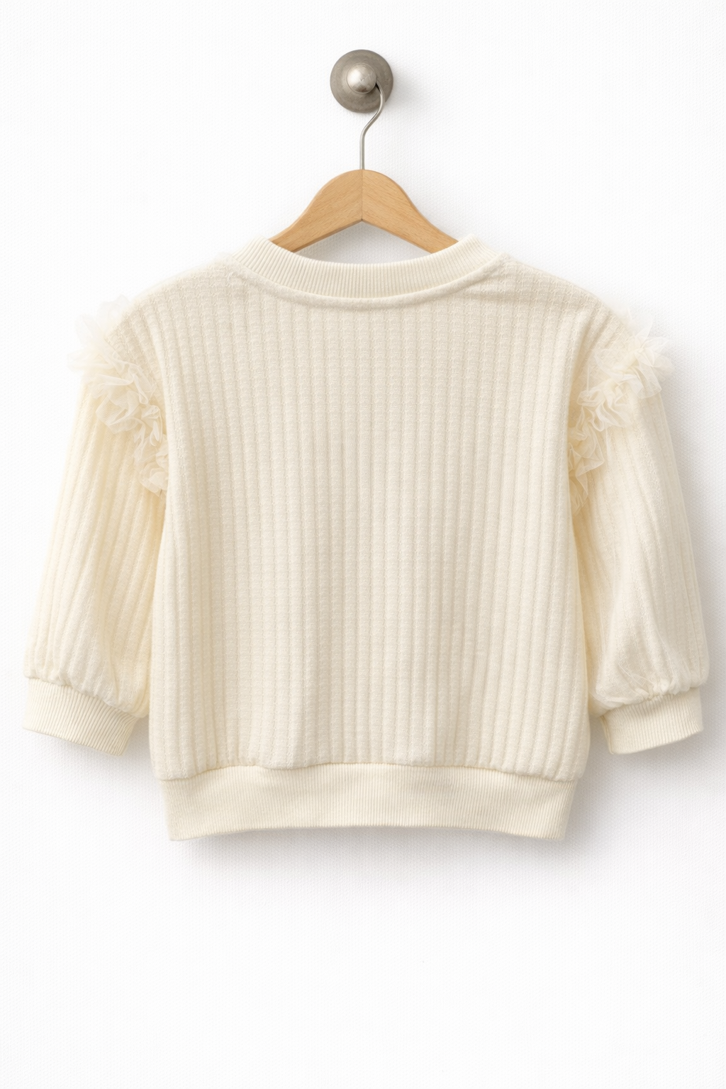 A. Bluză Fetițe cu Flori 3D și Mâneci cu Tiul 2 ani -7 ani