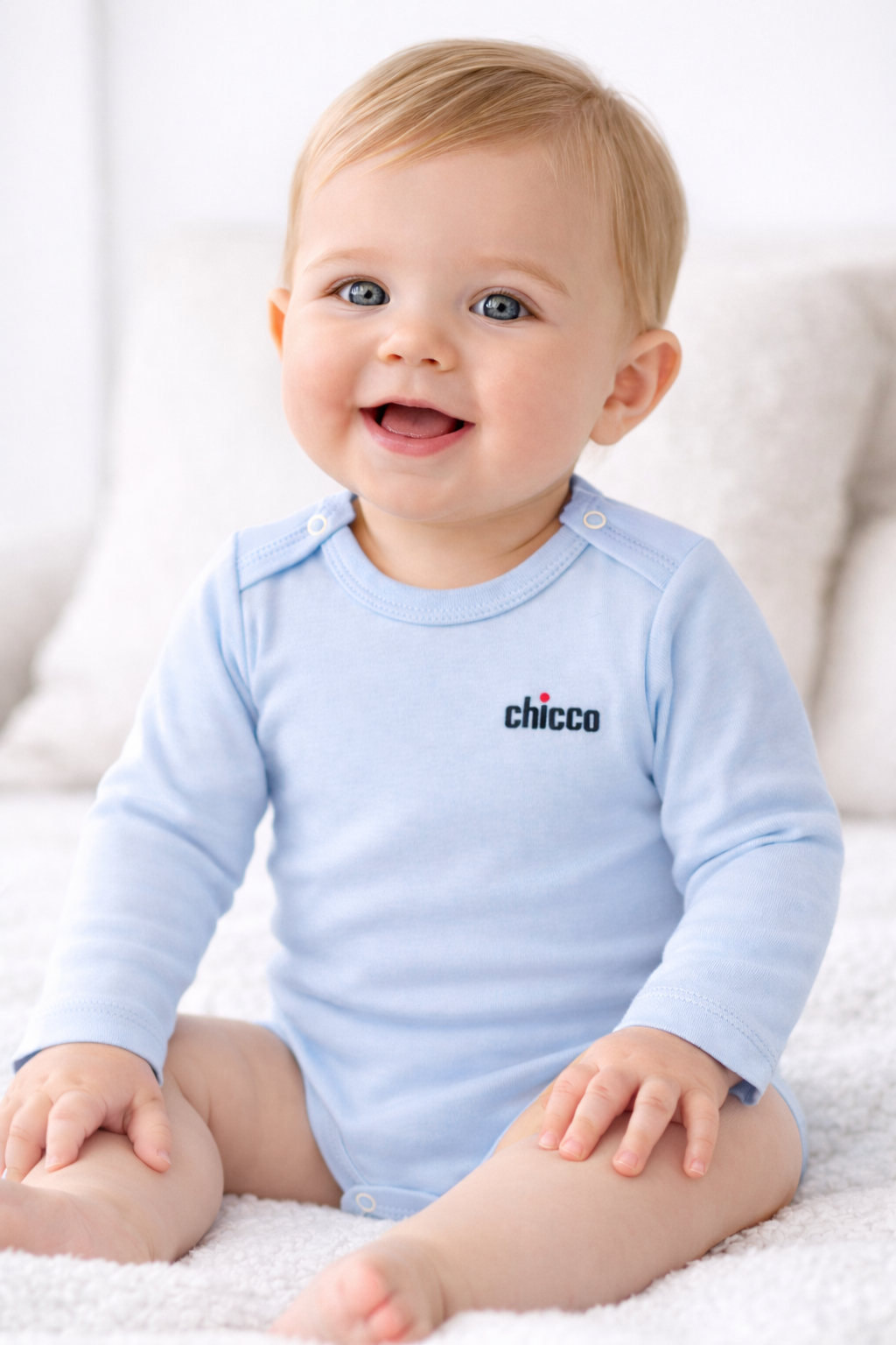 Body Premium cu Mâneci Lungi - Albastru Deschis