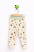 Set 5 piese pentru bebeluși 0-3 luni - 100% Bumbac - croak- Verde