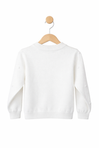 Cardigan Premium cu Flori 3D Colorate - Alb