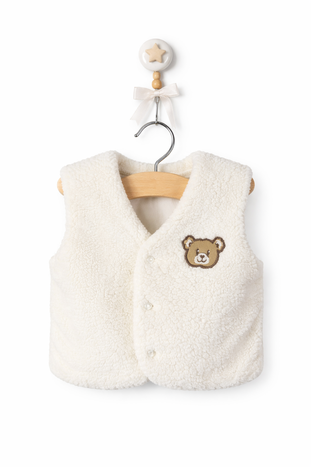 Vestută cocolino pufoasă pentru bebelusi 0-12 luni – model Ursulet