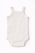 Body cu Bretele Tip Maiou - Alb 68 cm - 80 cm
