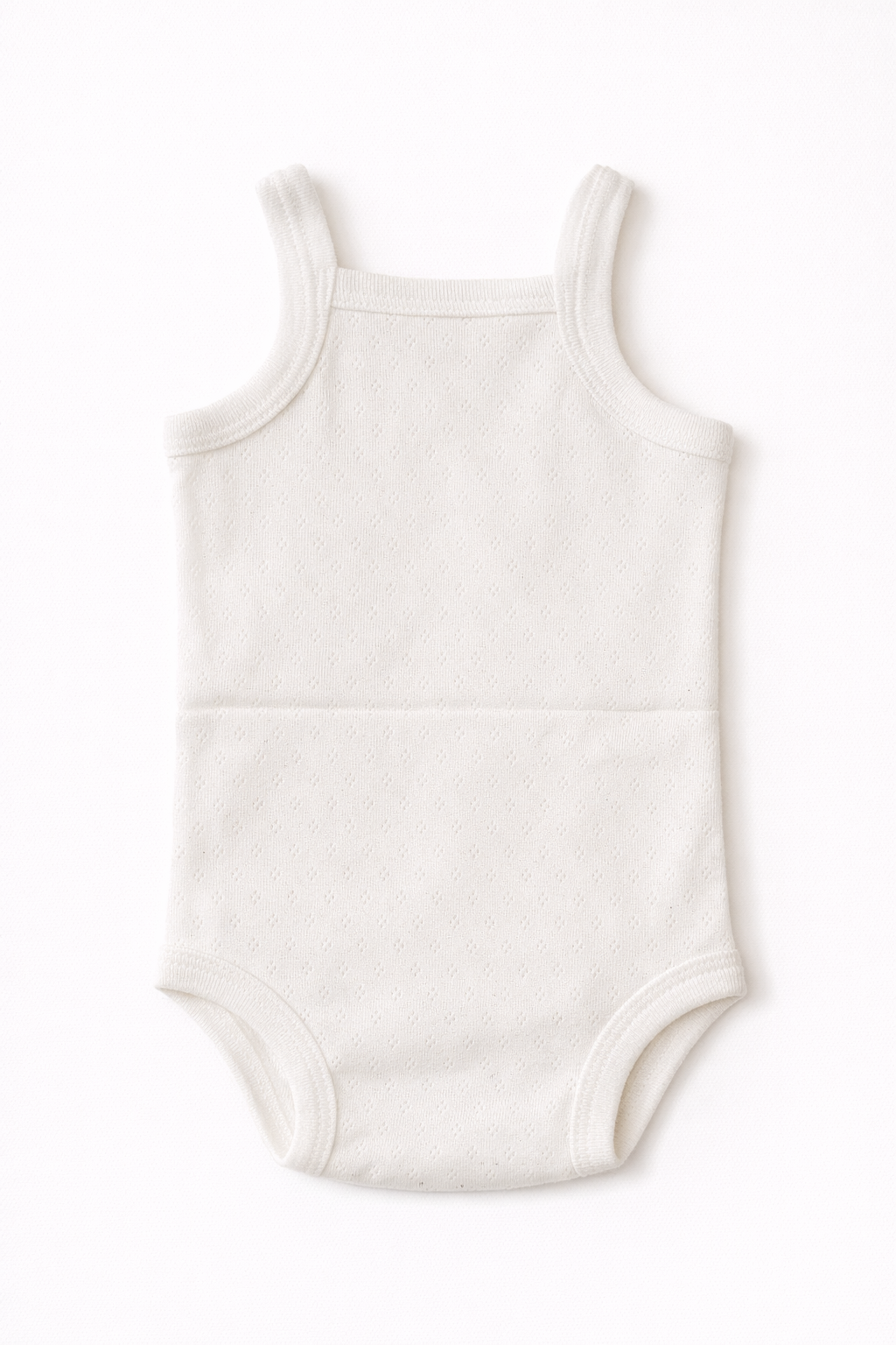 Body cu Bretele Tip Maiou - Alb 68 cm - 80 cm