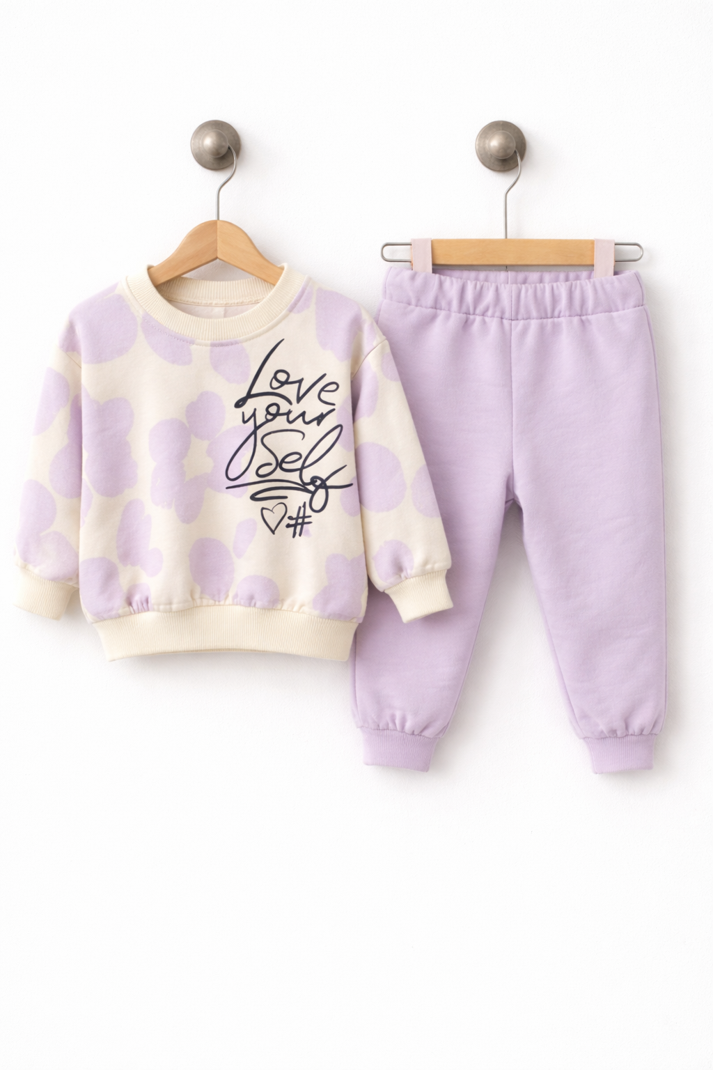 A. Set 2 piese Trening Fetițe “Love Yourself” – Lila