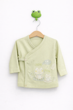 Set 5 piese pentru bebeluși 0-3 luni - 100% Bumbac - croak- Verde